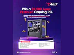 Win a $2.5K Apex Platinum Gaming PC