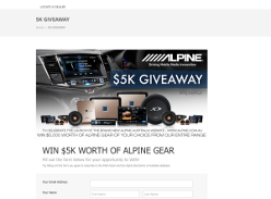 Win $5K worth of ALPINE gear!