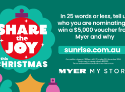 Win $5K Worth of Myer Vouchers