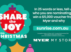 Win $5K Worth of Myer Vouchers