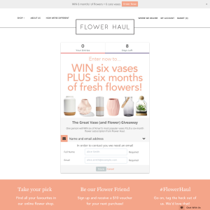 Win 6 Kmart vases & a 6-month flower subscription from Flower Haul!