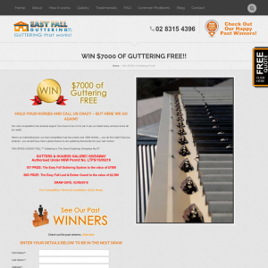 Win $7,000 worth of FREE guttering + MORE! - Easy Fall Guttering