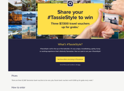 Win $7,500 Tasmanian travel vouchers or $500 Tassie travel vouchers