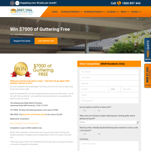 Win $7000 of Easy Fall Guttering System