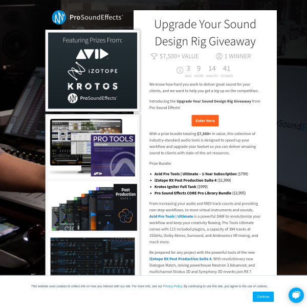 Win $7000 Worth of Sound Design Software