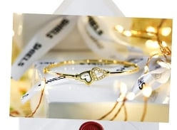 Win a 9ct Gold Silverfilled Heart Bangle