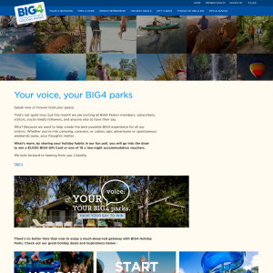Win a $1,000 BIG4 Gift Card or two-night accommodation vouchers