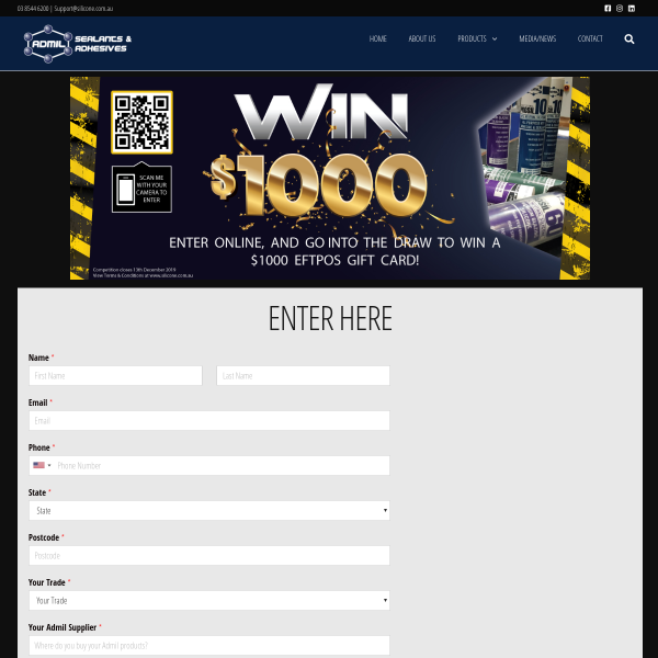 Win a $1,000 Eftpos Gift Card