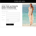 Win a $1,000 'Forever New' wardrobe for you & a friend!