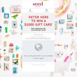 Win a $1,000 GiftCard