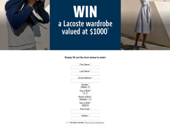 Win a $1,000 Lacoste Wardrobe