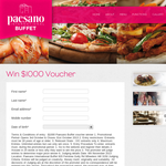 Win a $1,000 'Paesano International Buffet' voucher! - Paesano International Buffet