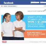 Win a $1,000 schoolwear spending spree + instantly win 1 of 100 $50 gift cards!