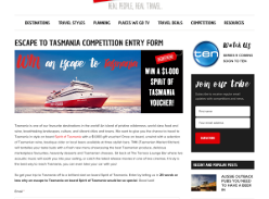 Win a $1,000 'Spirit of Tasmania' voucher!