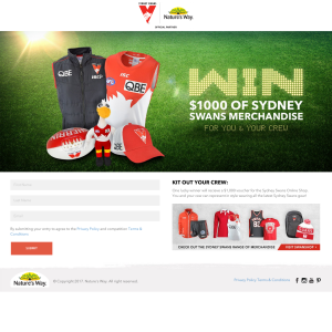 Win a $1,000 voucher for the Sydney Swans Online Shop