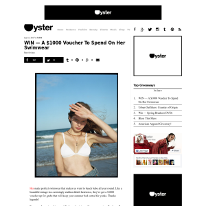 Win a $1,000 voucher to spend on 'Her' swimwear! - Oyster
