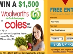 Win a $1,500 Woolworths or Coles Gift Card
