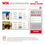 Win a 1 month worth of cat food