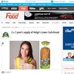 Win a 1 year's supply of Helga's Lower Carb bread
