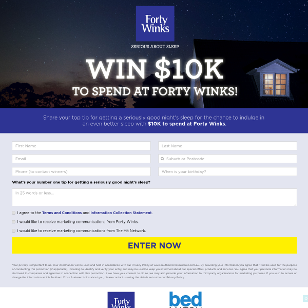 Win a $10,000 Bedroom Voucher