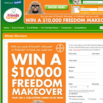 Win a $10,000 Freedom makeover or 1 of $100 Eftpos cards!