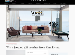 Win a $10,000 Gift Voucher from King Living!
