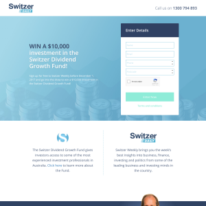 Win a $10,000 Investment in the Switzer Dividend Growth Fund