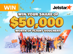 Win 1 of 5 $10,000 Jetstar Flight Vouchers