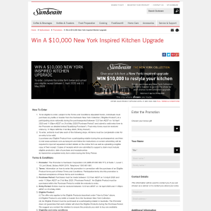 Win a $10,000 New York Inspired Kitchen Upgrade!