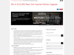 Win a $10,000 New York Inspired Kitchen Upgrade!