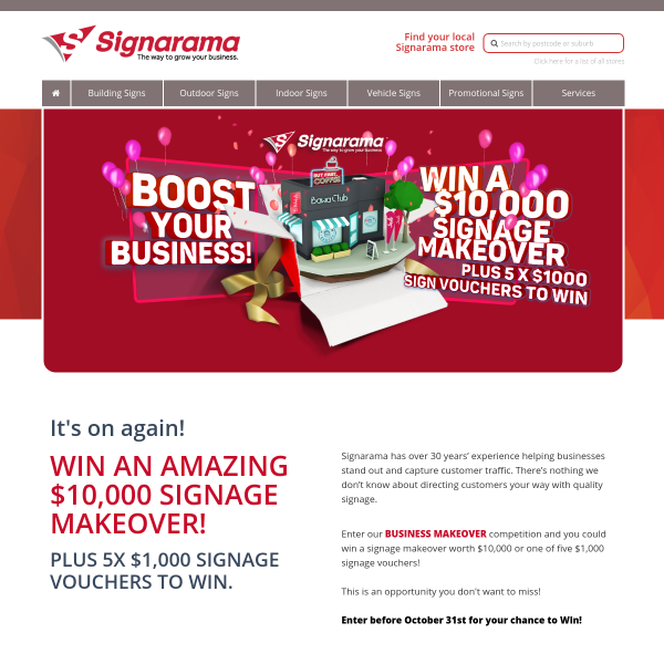 Win a $10,000 Sign Makeover & More