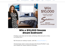 Win a $10,000 Snooze dream bedroom