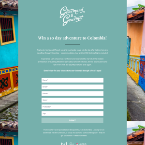 Win a 10 day adventure to Colombia
