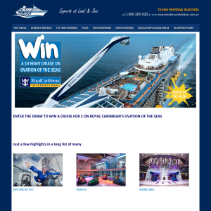 Win a 10 Night Cruise on Ovation of the Seas