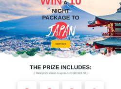 Win a 10-night trip in Japan + $1,000 spending money!
