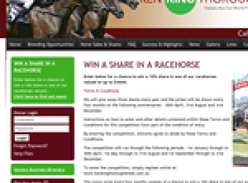 Win a 10% share in a 'Ken King Thoroughbreds' race horse, valued at up to $4,000!