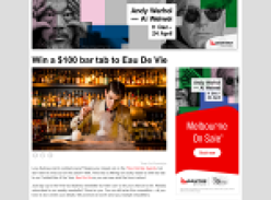 Win a $100 bar tab to Eau De Vie