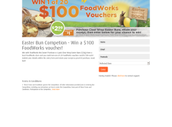 Win a $100 'FoodWorks' voucher! (Purchase Required)
