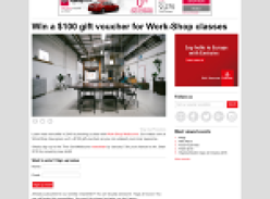 Win a $100 gift voucher for Work-Shop classes
