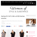 Win a $100 Harlow voucher - Woman of Style and Substance