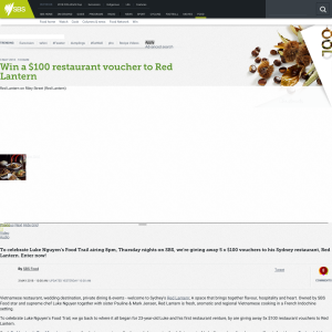 Win a $100 restaurant voucher to Red Lantern