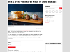 Win a $100 voucher to Mojo by Luke Mangan
