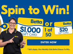 Win a $1000 Betta Gift Card