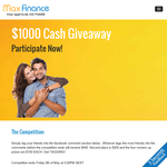 Win a $1000 Cash - Max Finance