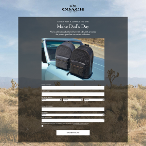 Win a $1000 Coach Gift voucher