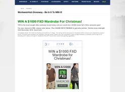 Win a $1000 FXD Wardrobe for Christmas