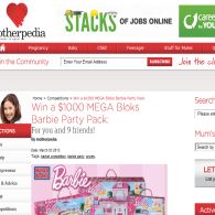 Win a $1000 MEGA Bloks Barbie Party Pack