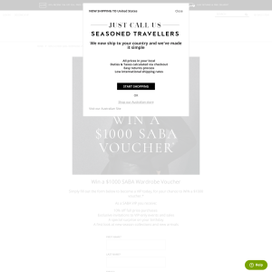 Win a $1000 SABA Wardrobe Voucher