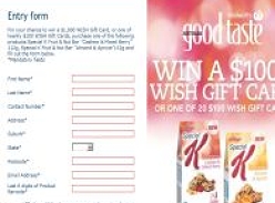 Win a $1000 Wish gift card or 1 of 20 $100 gift cards!