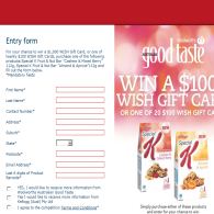 Win a $1000 Wish gift card or 1 of 20 $100 Wish gift cards!